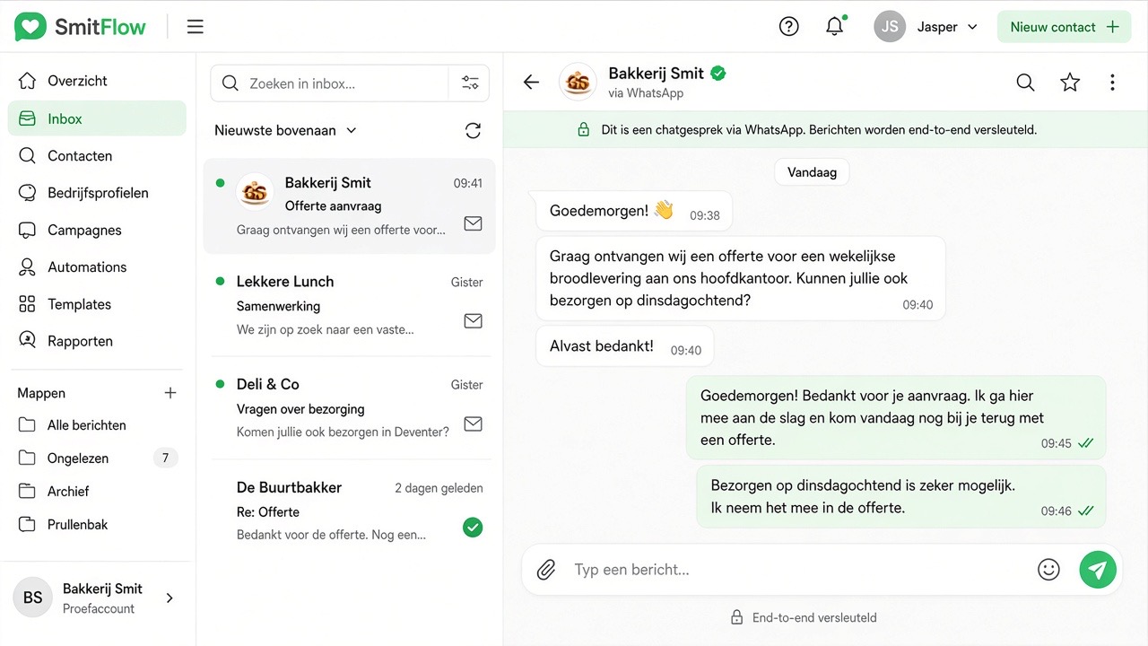 Offerte en factuur vanuit de klantkaart